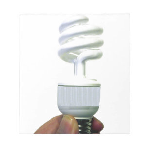 Compact Fluorescent bulb Notepad