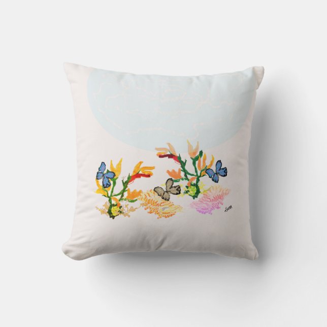 Compact Mirror : Peaceful  Throw Pillow (Front)