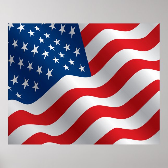COMPACT PHOTO BACKDROP - US Flag Stars and Stripes Poster (Front)