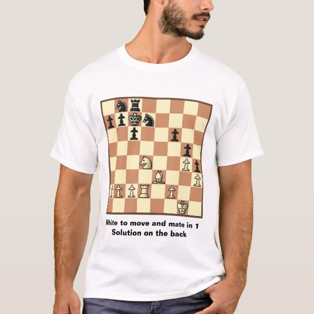 Compagnon d'échecs dans 1 T-shirt de base du (Devant)