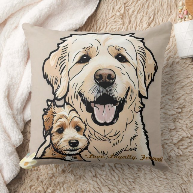 "Companions for Life" Throw Pillow (Blanket)