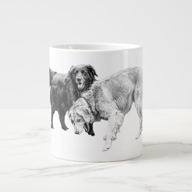 Companions in the Autumn Light Large Coffee Mug (Front)