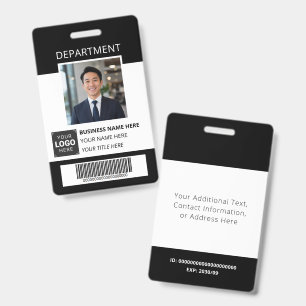 Company Barcode and Logo Business Badge