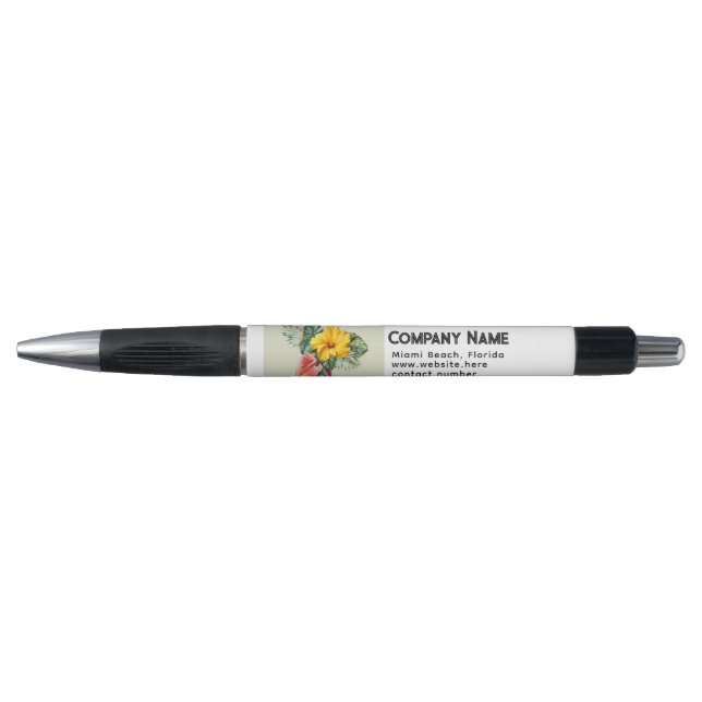 Company Brand Logo and Text Promotional Pen (Front)