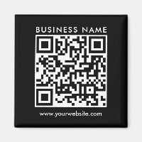 Company Business QR Code Logo Text Black Square