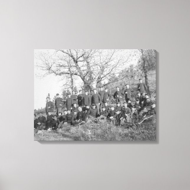 Company C, 3rd US Infantry at Fort Meade Canvas Print (Front)