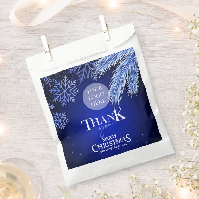 Company Christmas Logo Personalized Favour Bag (Clipped)