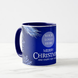 Company Christmas Logo Royal Blue Mug