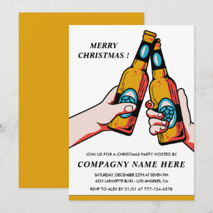 Company Christmas Party Invitation Beer