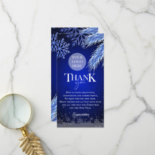 Company Christmas Party Logo Personalized Thank You Card
