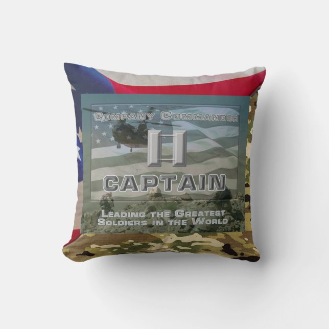  Company Commander Throw Pillow (Front)