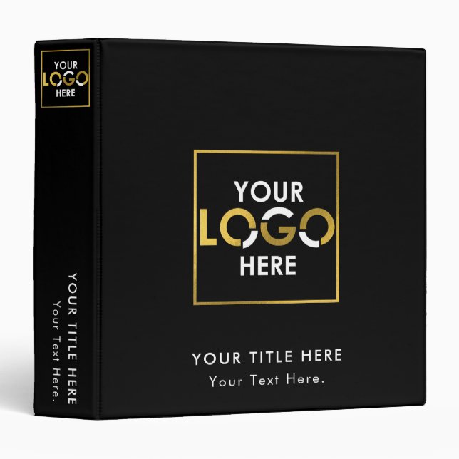 Company Corporate Business Logo Modern Promotional Binder (Front/Spine)