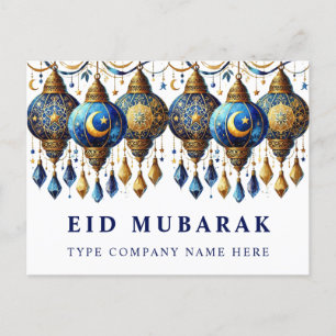 Company Corporate Eid Mubarak Holiday Postcard