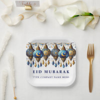 Company Corporate Eid Mubarak Holiday Postcard