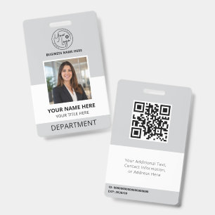 Company Department Photo and Logo Business Badge