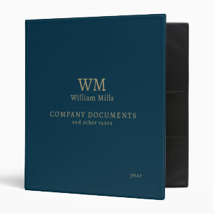 Company Documents and other Taxes darkblue Binder