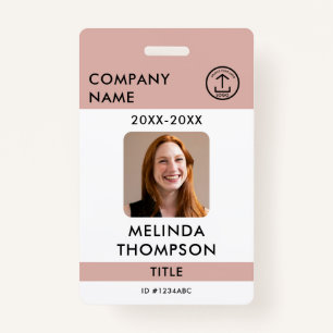 Company Employee ID Card Template Name Photo Badge