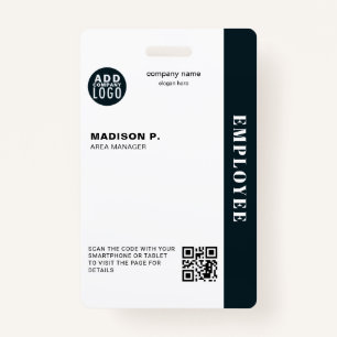 Company Employee ID Custom QR Code Badge