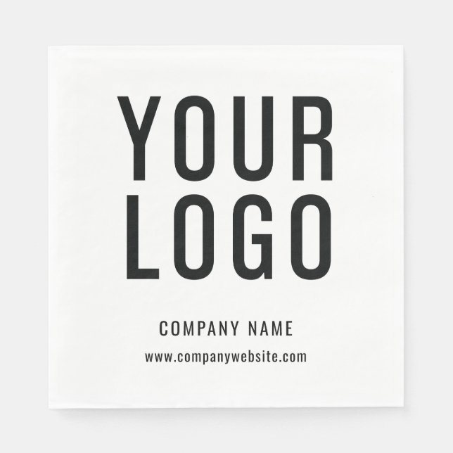 Company Event Custom Business Logo Minimalist Napkin (Front)