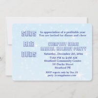 Company holiday party Invitation.