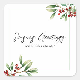 Company Holiday Party Square Sticker