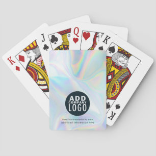 Company Holographic Business Logo Custom Playing Cards