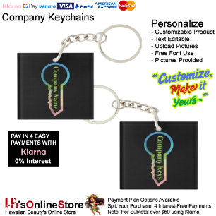 Company Keys Keychain Customizable Template 6