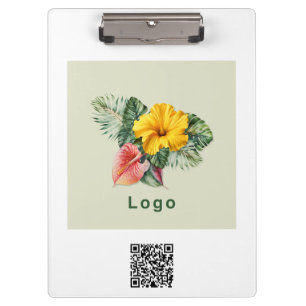Company Logo and QR code Promo Merch Clipboard