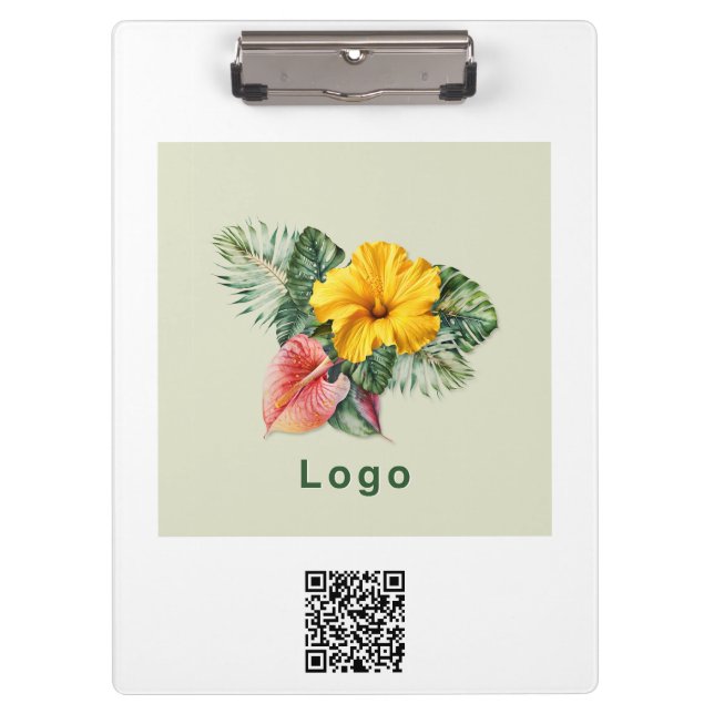 Company Logo and QR code Promo Merch Clipboard (Front)