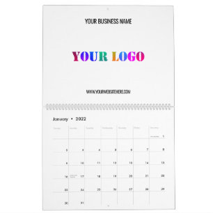 Company Logo and Text Business Calendar Example