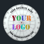 Company Logo and Text Business Dart Board Template<br><div class="desc">Custom Colours and Fonts - Design Your Own Dartboards with Your Company Logo and Text Promotional Business Personalized Dart Board / Gift - Add Your Logo / Image or Photo - QR Code / and Text / Information - Resize and move elements with Customization tool. Choose colours / font /...</div>