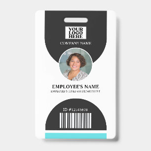 Company Logo Barcode Employee Photo Badge