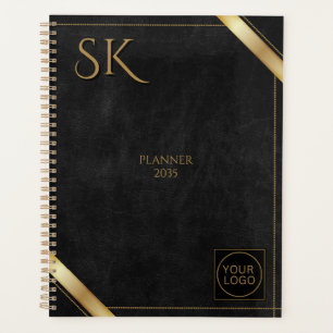 Company Logo Black and Gold Luxury Planner