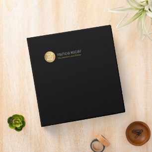 Company Logo Black Binder