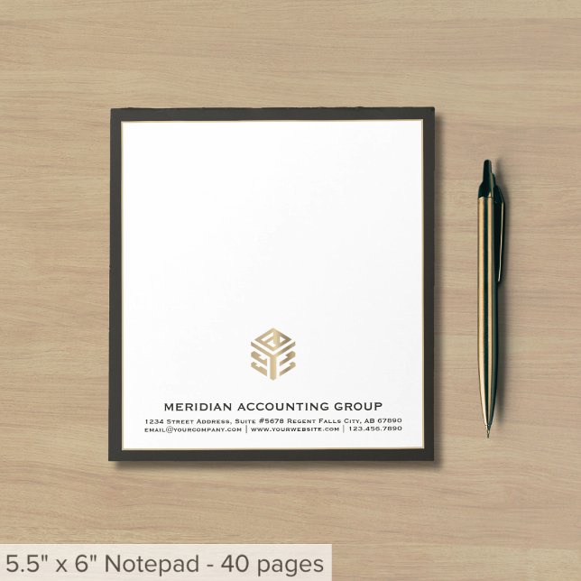 Company Logo Black Border Notepad (Creator Uploaded)