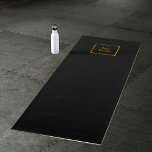 Company logo black classic business studio yoga mat<br><div class="desc">A classic,  timeless black background.  Personalize and add your own business,  company logo.  This mat is also available in our store with place for a rectangle logo and several background colours.
Back: no design or colour.</div>