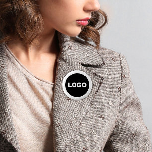 Company Logo Branding Employee Promotional 1 Inch Round Button