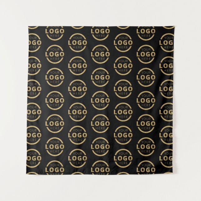 Company Logo Business Video Conference Backdrop Tapestry (Front)