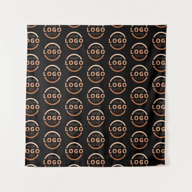 Company Logo Business Video Conference Backdrop Tapestry (Front)