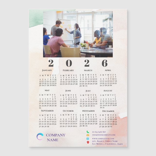 Company Logo Corporate 2026 Photo Calendar (Front)