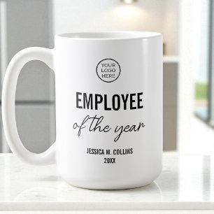 Company Logo Corporate Employee Of the Year Award Coffee Mug