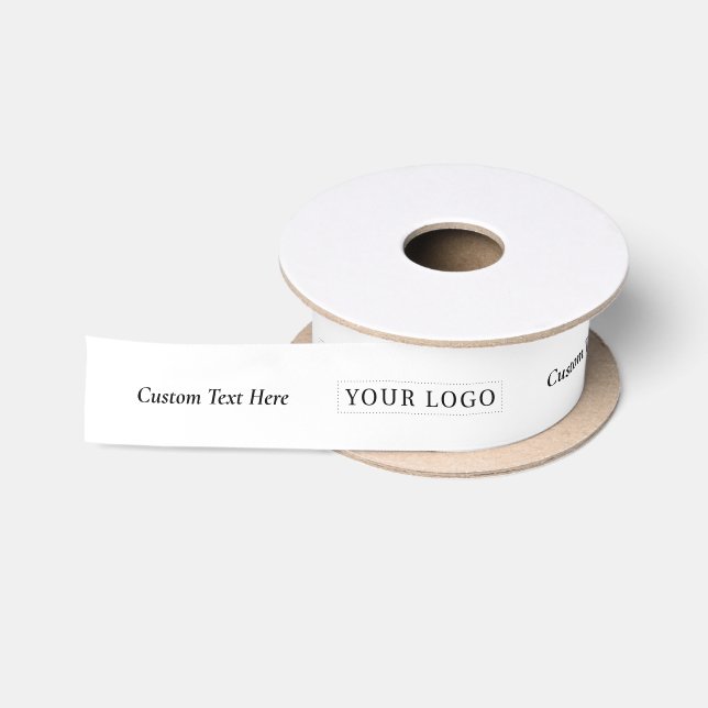 Company Logo Custom Business Packaging Ribbon Satin Ribbon (Spool)