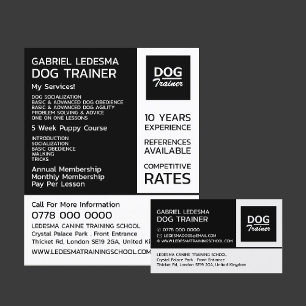Company Logo, Dog Trainer Business Card