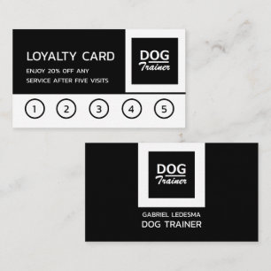 Company Logo, Dog Trainer Business Loyalty Card