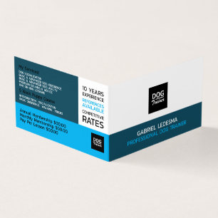 Company Logo, Dog Trainer Detailed Business Card