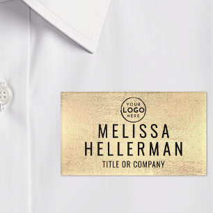 Company Logo Employee Faux Gold Name Tag