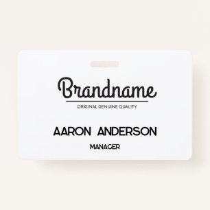 Company Logo Employee ID Badge