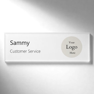 Company Logo Employee magnetic safety pin Name Tag