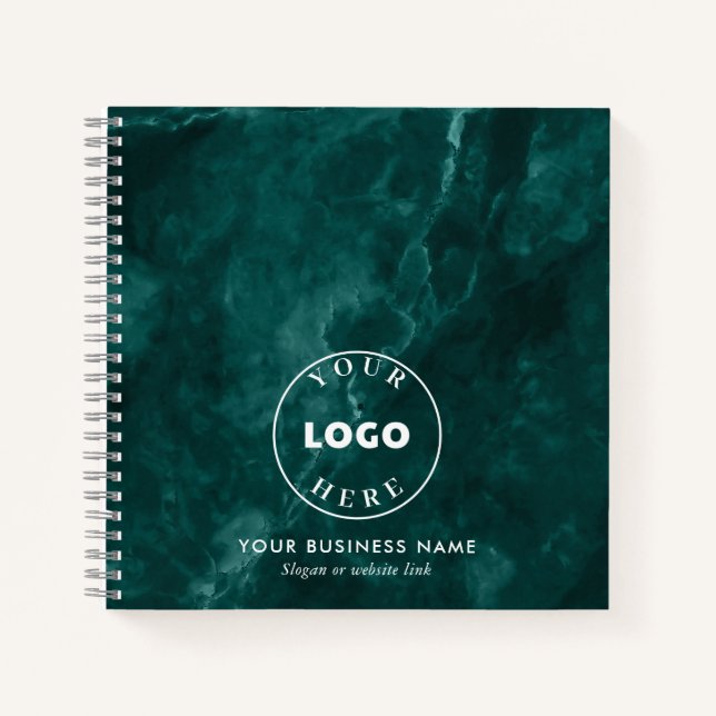 Company Logo Green Business Custom Notebook (Front)