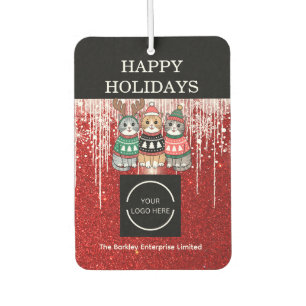 Company Logo Happy Holidays  Air Freshener